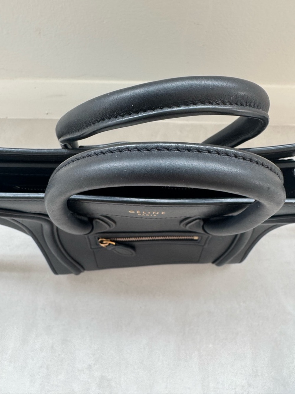 Celine Black Nano Crossbody with Gold Hardware. Phoebe Philo Era - Picture 6 of 13